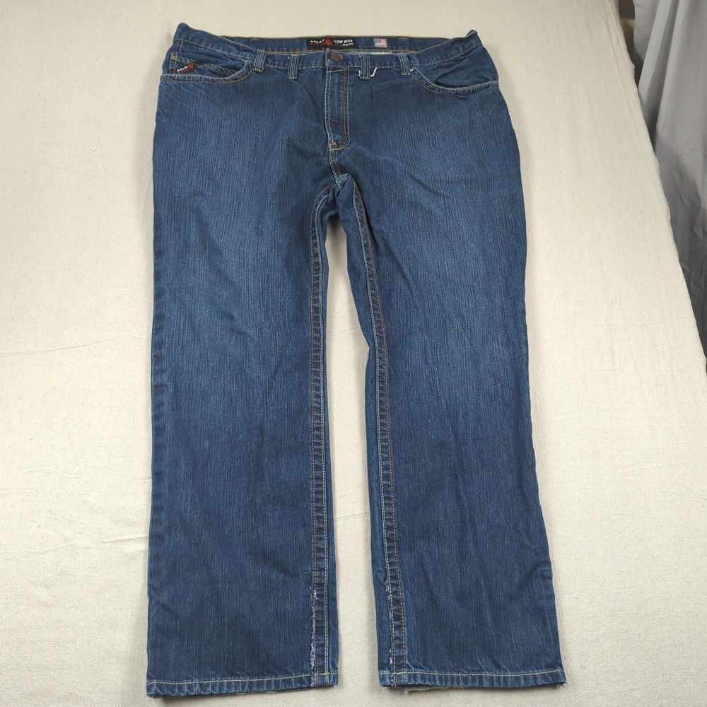 Ariat Jeans Mens 46x32 Blue FR M4 Low Rise Boot‎ Cut Flame Resistant Utility